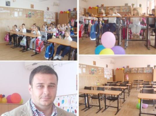 Florin Gheorghe a renovat o sală de clasă: 